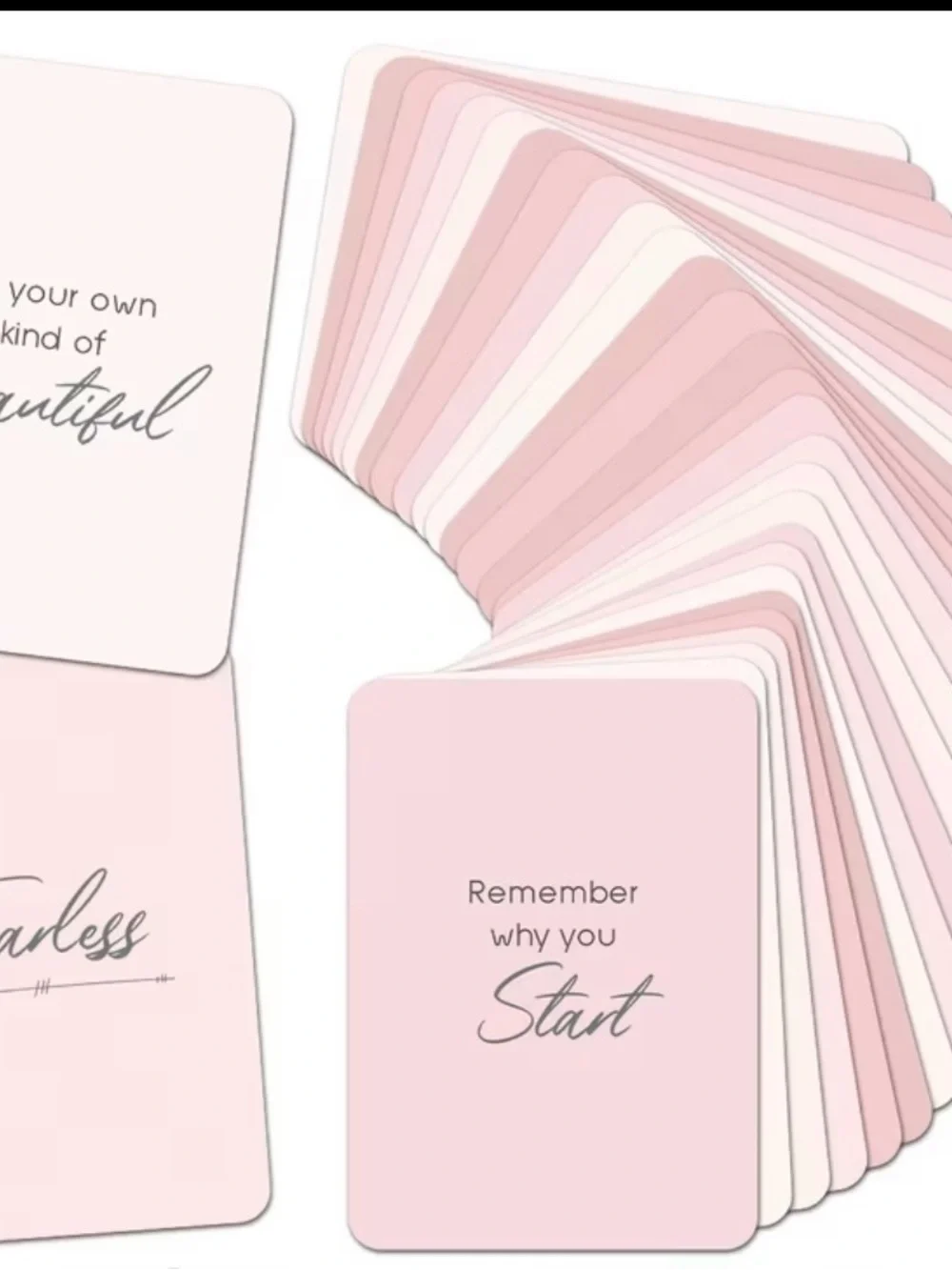 Inspirational Pink Affirmation Card Deck